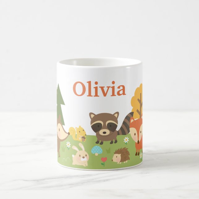 Taza De Café Animales y criaturas lindos del bosque del (Centro)