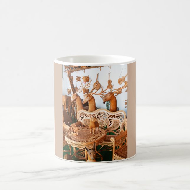 Taza De Café Animales y muebles de mimbre (Centro)