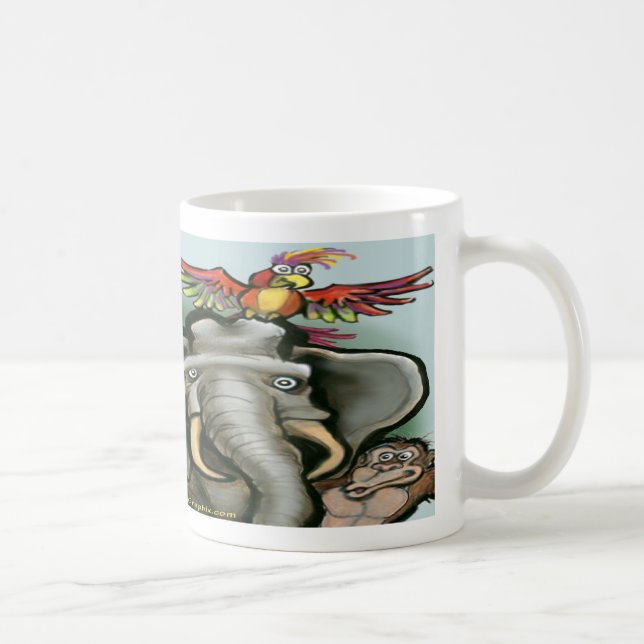 Taza De Café Animales zoológicos (Derecha)