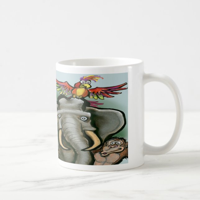 Taza De Café Animales zoológicos (Derecha)