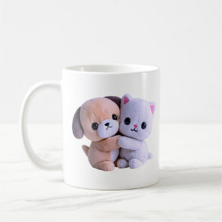 Taza De Café Animalito de Peluche Kawaii Abrazo Pastel