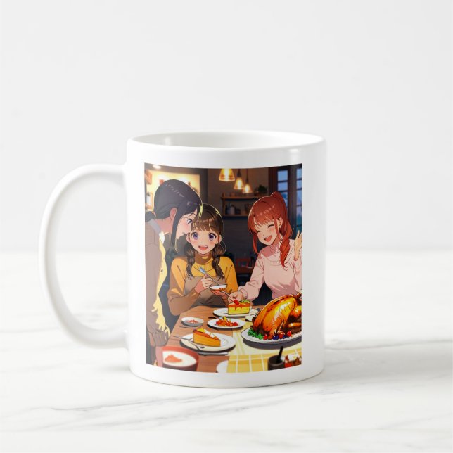 Taza De Café (Anime - Acción de Gracias IV) Mug Clásico, 11 oz (Izquierda)