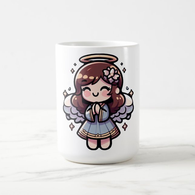 Taza De Café Anime Angel - angélico, kawaii, (Centro)
