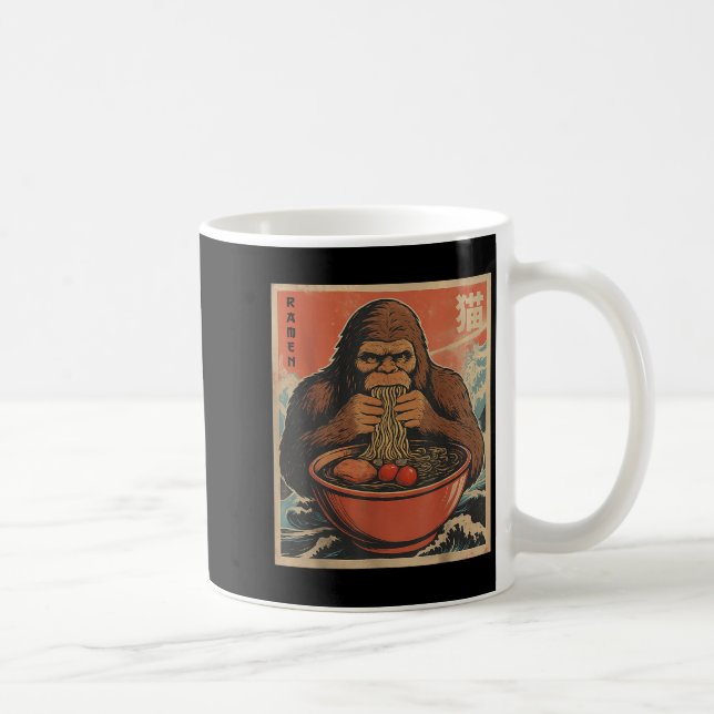 Taza De Café Anime Bigfoot Ramen Japonés Funny Kawaii Gift Homb (Derecha)