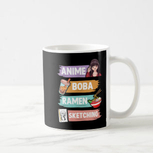 Taza De Café Anime Boba Ramen Sketching Otaku Kawaii Anime Chic