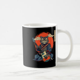 Taza De Café Anime Cat Japonés Samurai Tattoo Kawaii Ninja Gui