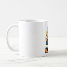 Taza De Café Anime Cat - WORK HARD Motivational Japanese style