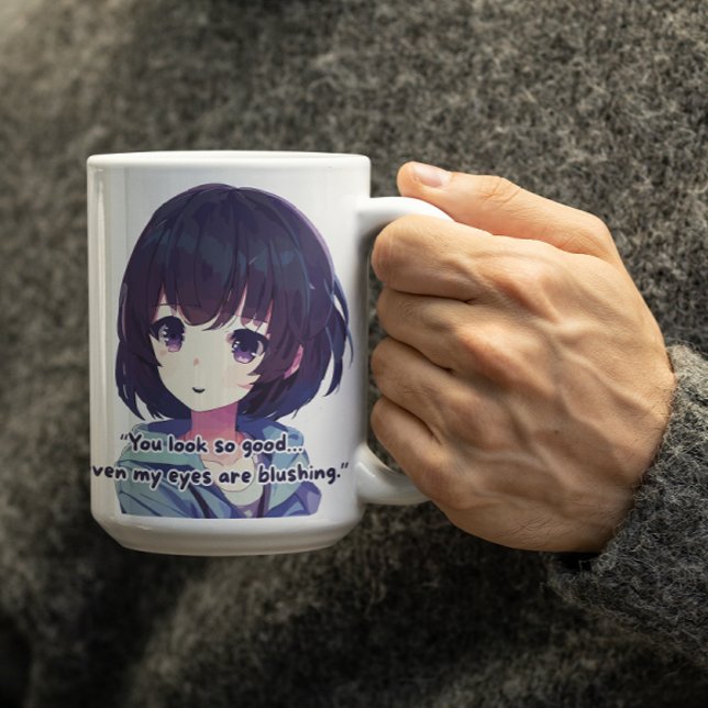Taza De Café Anime Chica comenta que te ves muy bien (Subido por el creador)