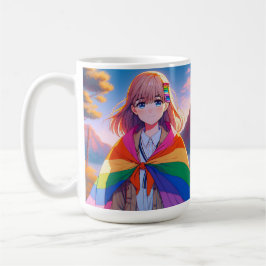 Taza De Café Anime Chica con LGBTQIA+ Cabo