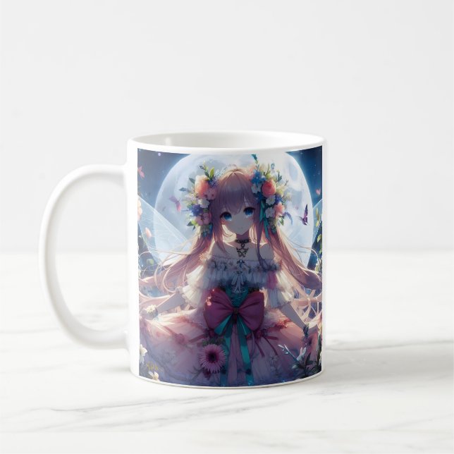 Taza De Café Anime Chica Flower Moon Fairy (Izquierda)