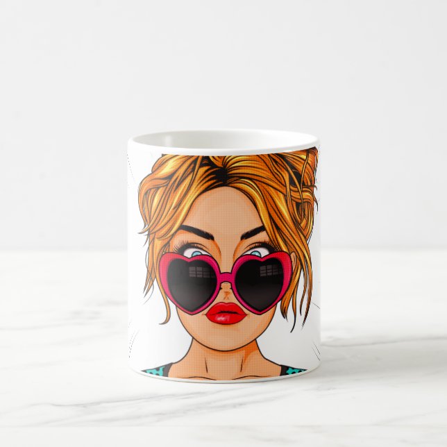 Taza De Café Anime Chica Pop art (Centro)