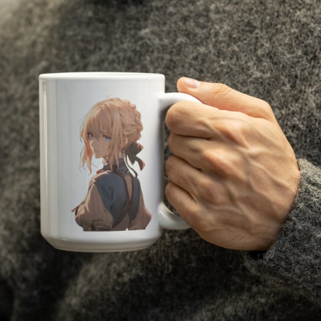 Taza De Café Anime chica se pregunta que estás pensando en ella (Subido por el creador)