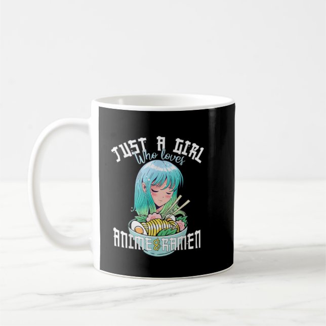 Taza De Café Anime Chica sólo un Chica que ama a Anime 1 (Izquierda)