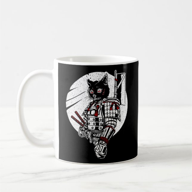 Taza De Café Anime de la lucha de gatos en Samurai (Izquierda)