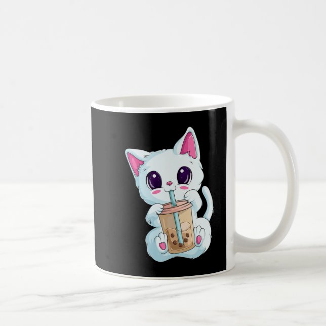 Taza De Café Anime De Té Boba Para Mujeres Kawaii Bubble Tea Ne (Derecha)