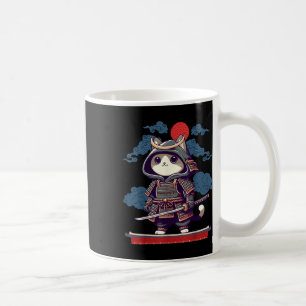 Taza De Café Anime del gato japonés samurai tattoo Kawaii Ninja