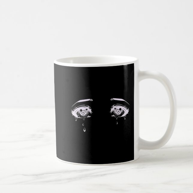 Taza De Café Anime Eyes Pastel Gótico Tee estético (Derecha)