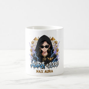 Taza De Café Anime Faraón Egipcio Chica Aura más 1000 Streetw