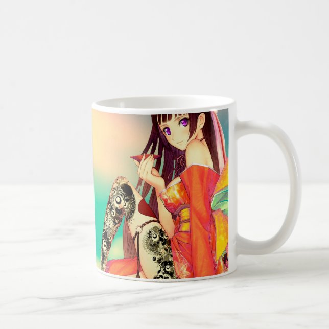 Taza De Café Anime girl art (Derecha)