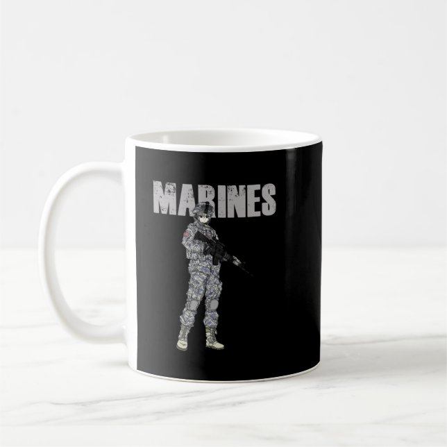 Taza De Café Anime Girl Gun _ American soldier Classic   (Izquierda)