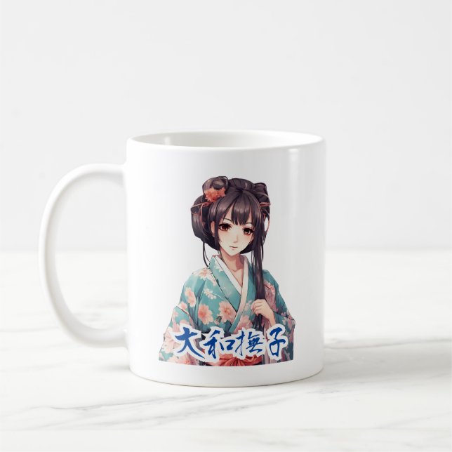 Taza De Café Anime Kimono Chica (Izquierda)