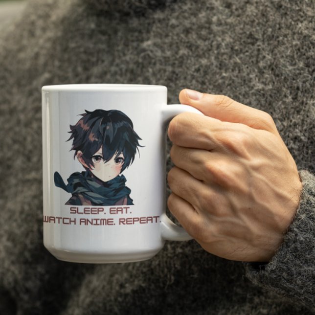 Taza De Café Anime lindo Boy dice que Anime se da sueño (Subido por el creador)