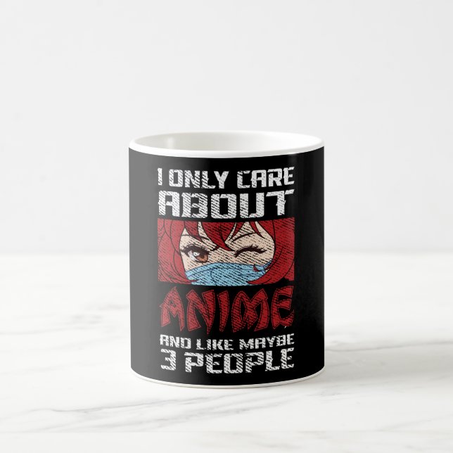 Taza De Café Anime Quote Design | I Only Care about Anime (Centro)