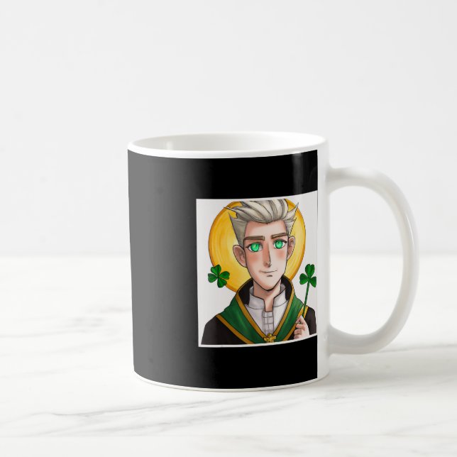 Taza De Café Anime St Patrick Catholic Saint Patrick's Day Mang (Derecha)