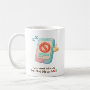 Taza De Café Ánimo Actual: No molestar el arte del teléfono