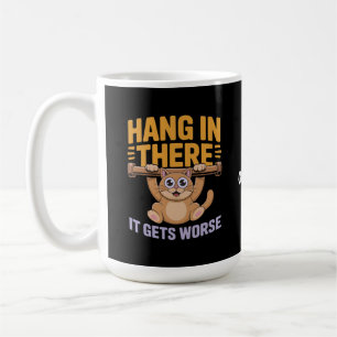 Taza De Café Ánimo, Empeora Meme Divertido de Gato Lindo