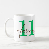 Aniversario 11 del año undécimo con personalizació