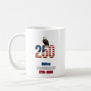 Taza De Café Aniversario 250 de EE. UU. 1776-2026 Semiquincente