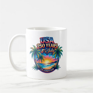 Taza De Café aniversario 250 de Estados Unidos en Palm Beach