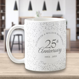 Taza De Café Aniversario 25 años Silver Stardust
