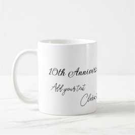 Taza De Café Aniversario boda agregar nombre año imagen par de