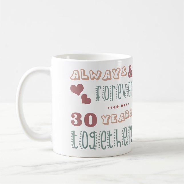 Taza De Café Aniversario Boda de la Cuta 30 (Izquierda)