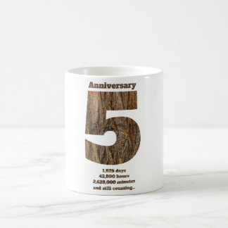 Taza De Café Aniversario de 5 años - Milestone de aniversario d