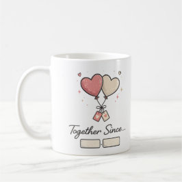 Taza De Café Aniversario de Pareja Personalizado Desde Entonces