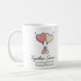 Taza De Café Aniversario de Pareja Personalizado Desde Entonces
