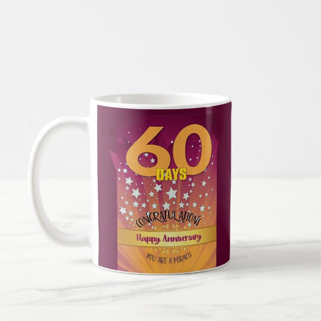 Taza De Café Aniversario de Recuperación de PERSONALIZADOS de 6 (Izquierda)