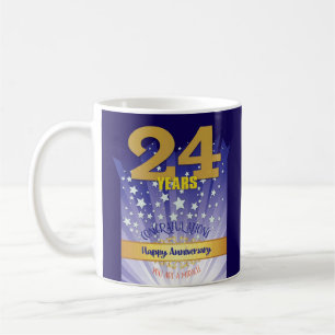 Taza De Café Aniversario de Recuperación Personalizada de 24 Añ