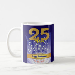 Taza De Café Aniversario de Recuperación Personalizada de 25 Añ