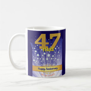 Taza De Café Aniversario de recuperación personalizada de 47 añ