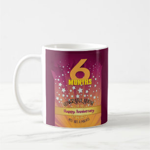 Taza De Café Aniversario de recuperación personalizada de 6 mes