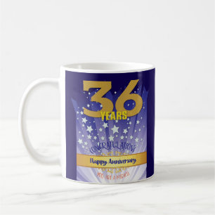 Taza De Café Aniversario de recuperación personalizado de 36 añ