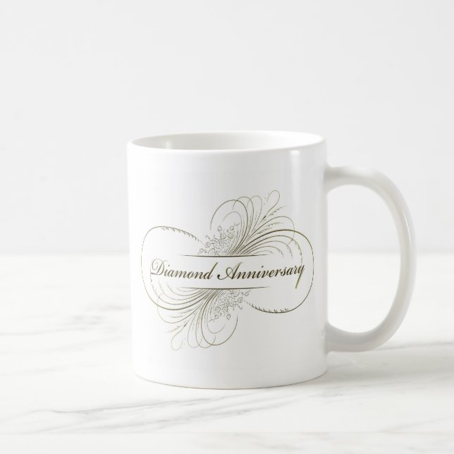 Taza De Café Aniversario del diamante (Derecha)
