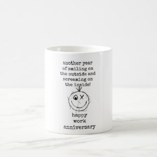 Taza De Café Aniversario del trabajo feliz, obrero, jefe de reg