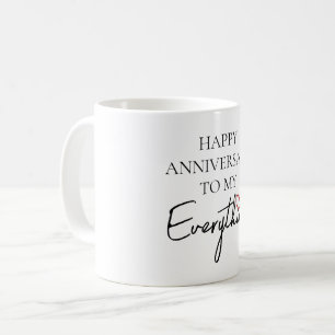 Taza De Café Aniversario feliz romántico lindo mi todo