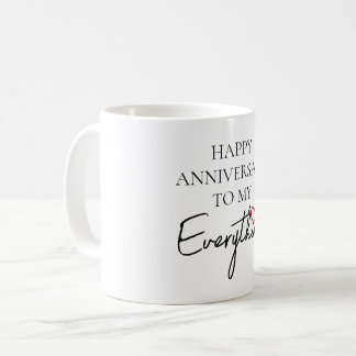 Taza De Café Aniversario feliz romántico lindo mi todo