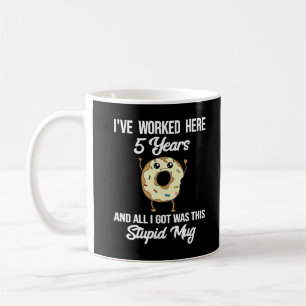 Taza De Café Aniversario laboral de 5 años: Agradecimiento a em